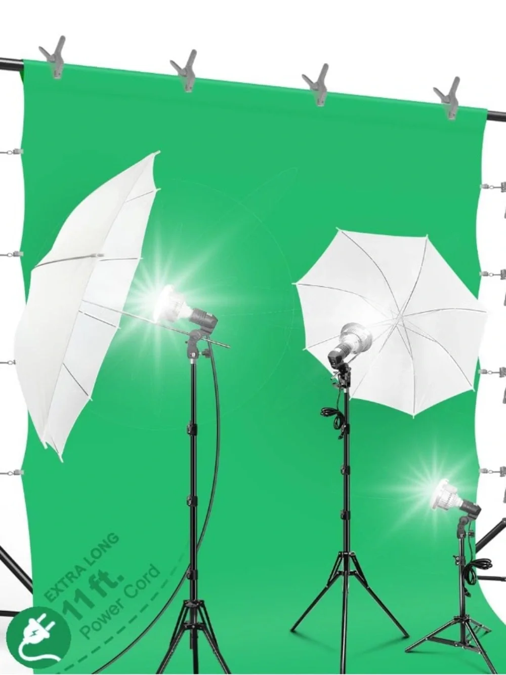 White Lighting Umbrellas (Set of 2)